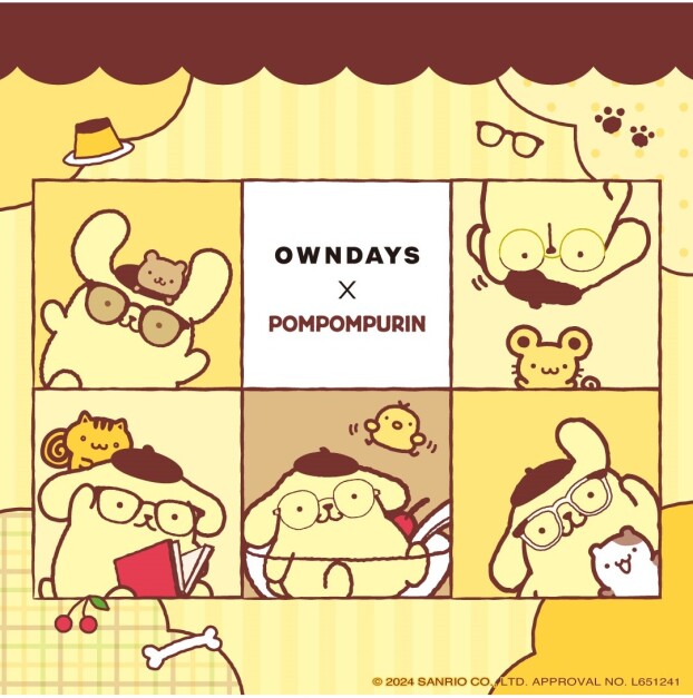 【OWNDAYS × POMPOMPURIN】サンリオ大人気キャラクター ポムポムプリンのコラボメガネが登場!